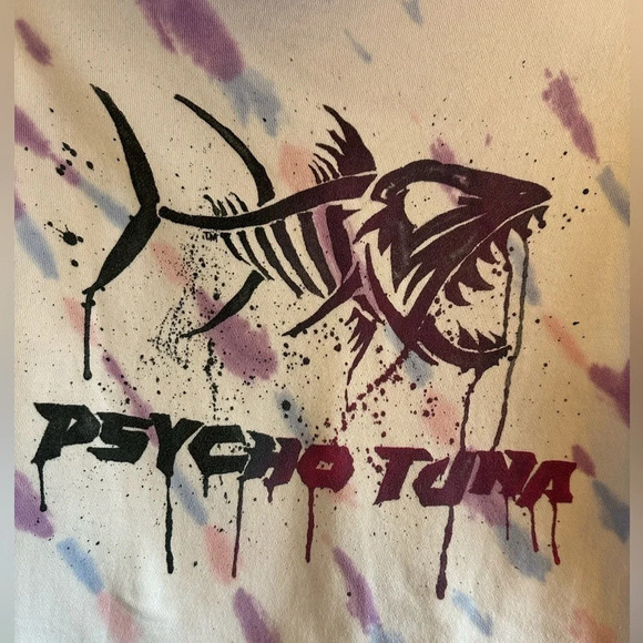 Psycho Tuna Tie Dye Cropped Hoodie sweatshirt. Size M - Picture 4 of 7
